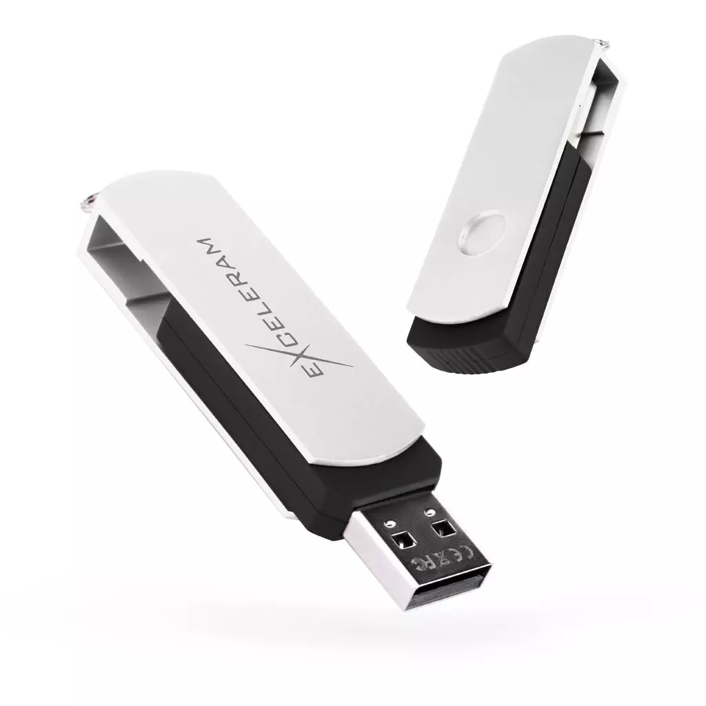 USB флеш накопитель eXceleram 16GB P2 Series White/Black USB 2.0 (EXP2U2WH2B16)