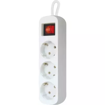 Сетевой удлинитель Defender S350 5.0 m 3 роз switch white (99235) - 1 Сетевой удлинитель Defender S350 5.0 m 3 роз switch white (99235) - 1