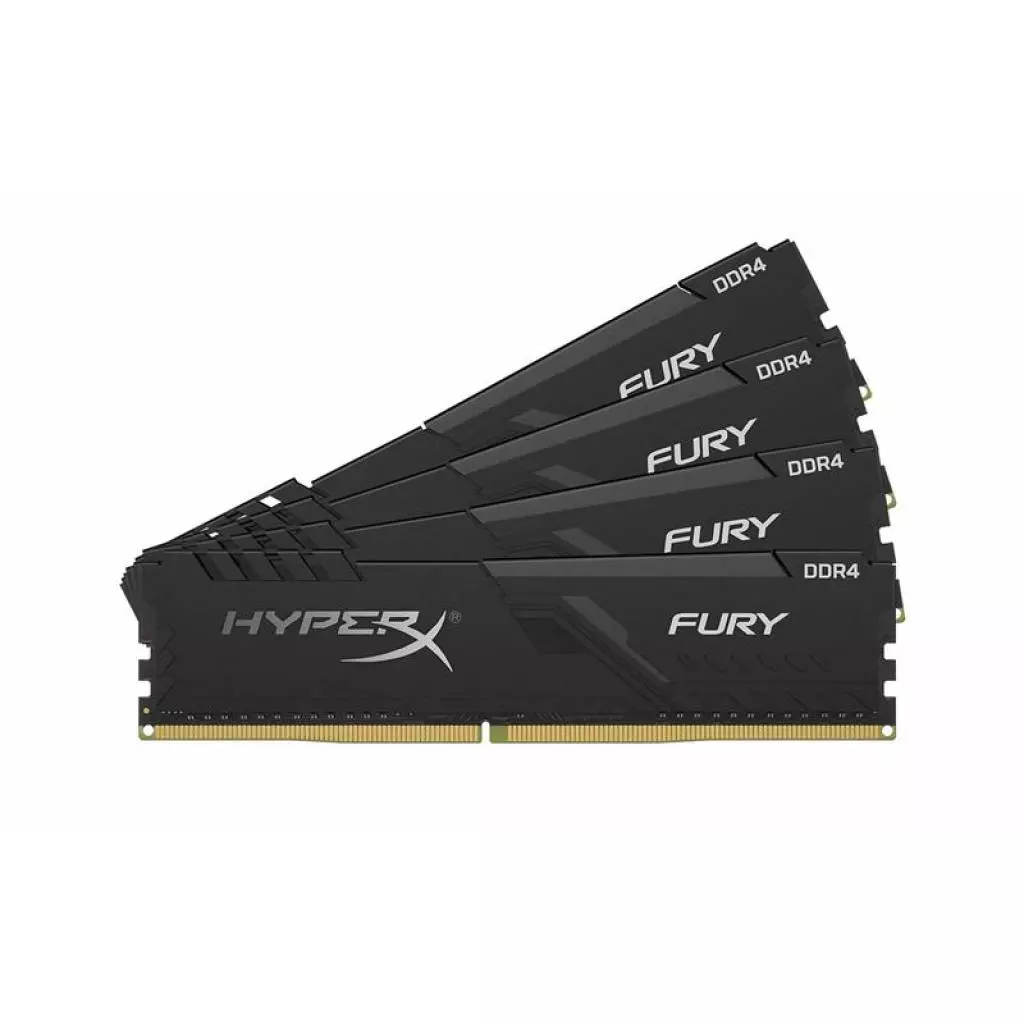 Модуль памяти для компьютера DDR4 16GB (4x4GB) 3000 MHz HyperX Fury Black Kingston Fury (ex.HyperX) (HX430C15FB3K4/16)