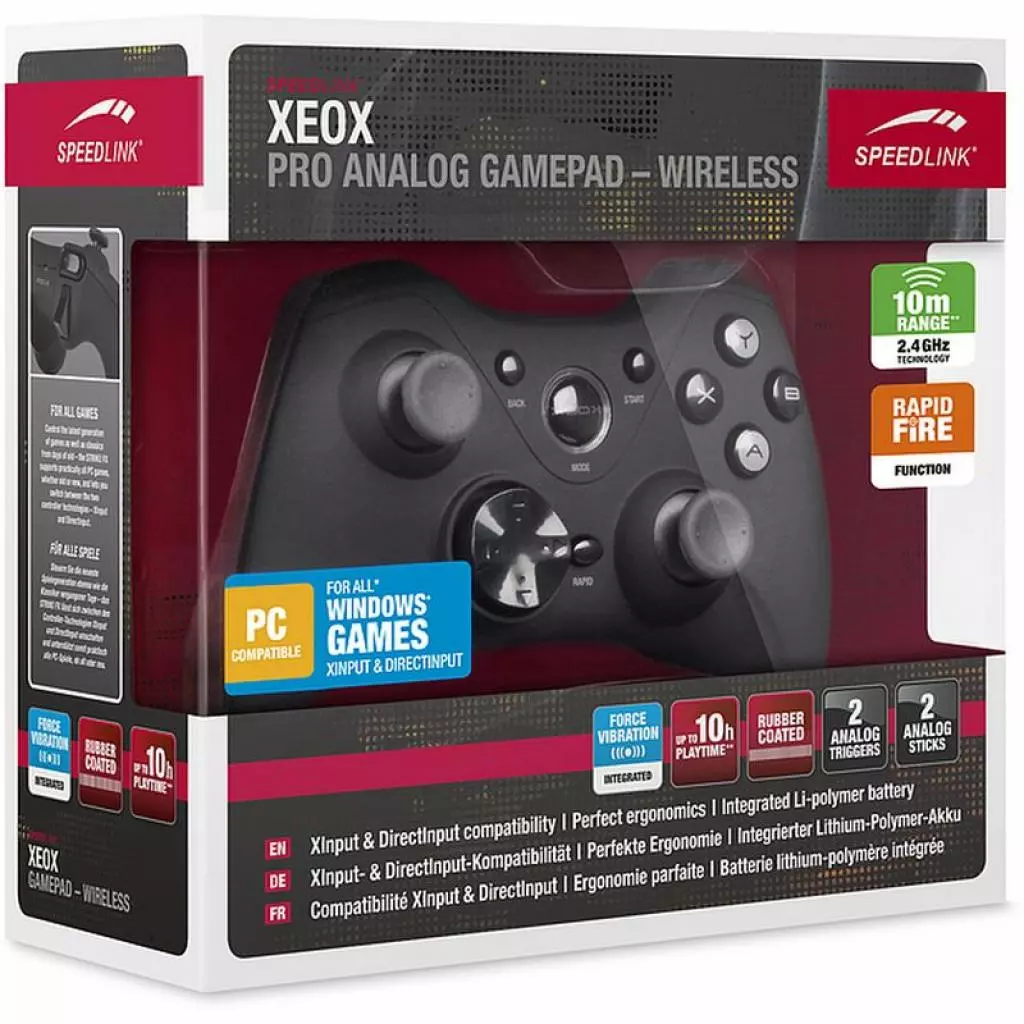 Геймпад Speedlink Xeox Pro Analog Gamepad - Wireless (SL-6566-BK-01) - 3