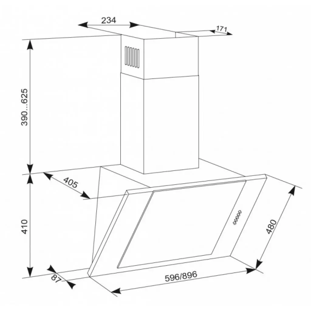 Вытяжка кухонная Eleyus Titan A 1200 LED SMD 60 WH - 3 Вытяжка кухонная Eleyus Titan A 1200 LED SMD 60 WH - 3