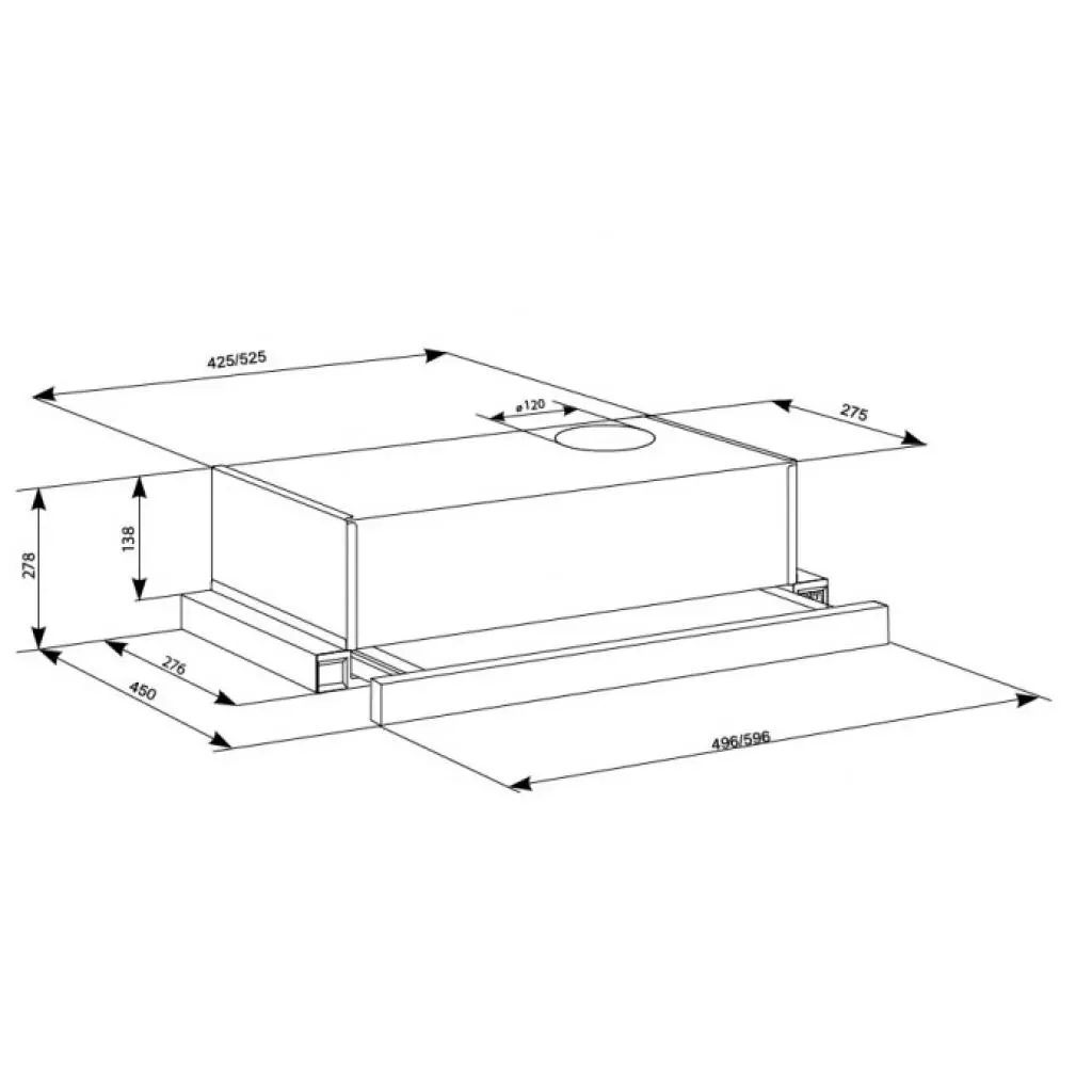 Вытяжка кухонная Eleyus Cyclon 470 50 BR - 3