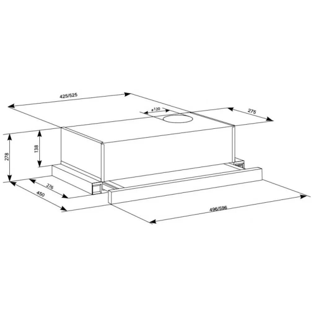 Вытяжка кухонная Eleyus Cyclon 470 60 IS - 3 Вытяжка кухонная Eleyus Cyclon 470 60 IS - 3