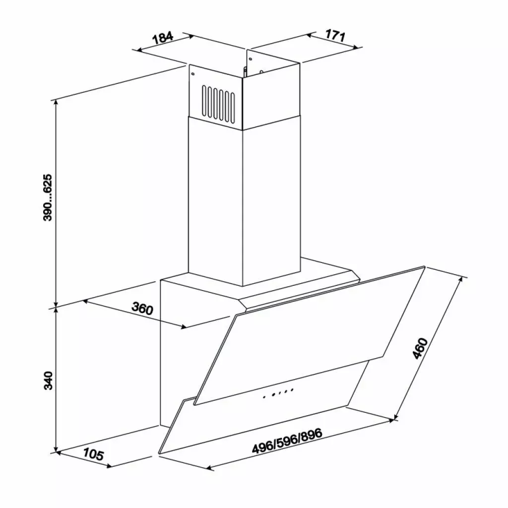 Вытяжка кухонная Eleyus Element 700 60 BG - 8 Вытяжка кухонная Eleyus Element 700 60 BG - 8