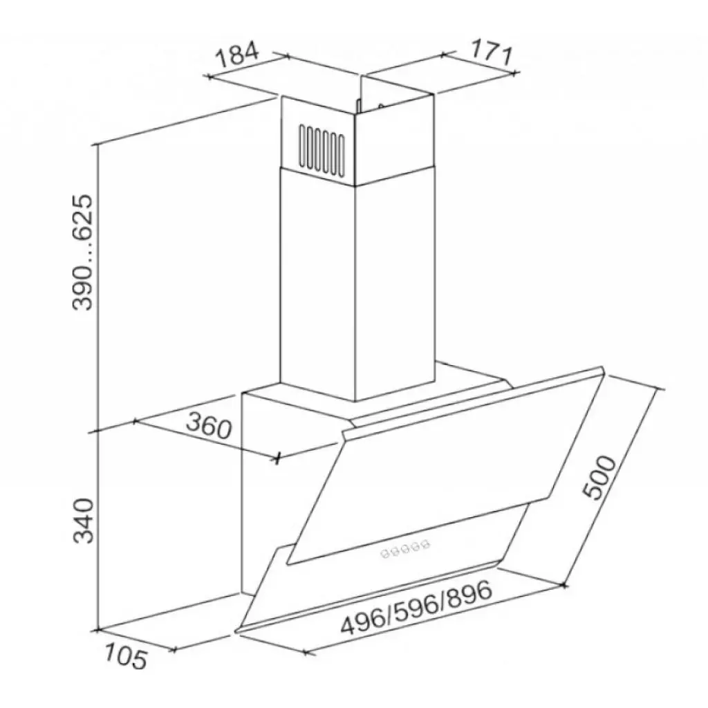 Вытяжка кухонная Eleyus Virto 700 60 BL - 3 Вытяжка кухонная Eleyus Virto 700 60 BL - 3
