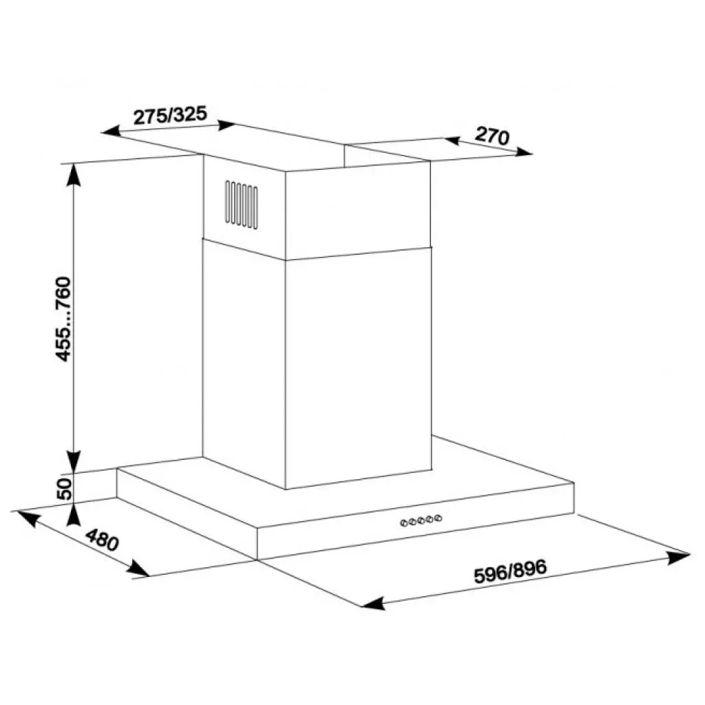 Вытяжка кухонная Eleyus Quarta 800 LED SMD 60 M IS - 10 Вытяжка кухонная Eleyus Quarta 800 LED SMD 60 M IS - 10