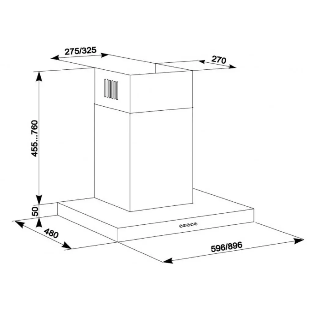 Вытяжка кухонная Eleyus Quarta 800 LED SMD 90 M IS - 10 Вытяжка кухонная Eleyus Quarta 800 LED SMD 90 M IS - 10