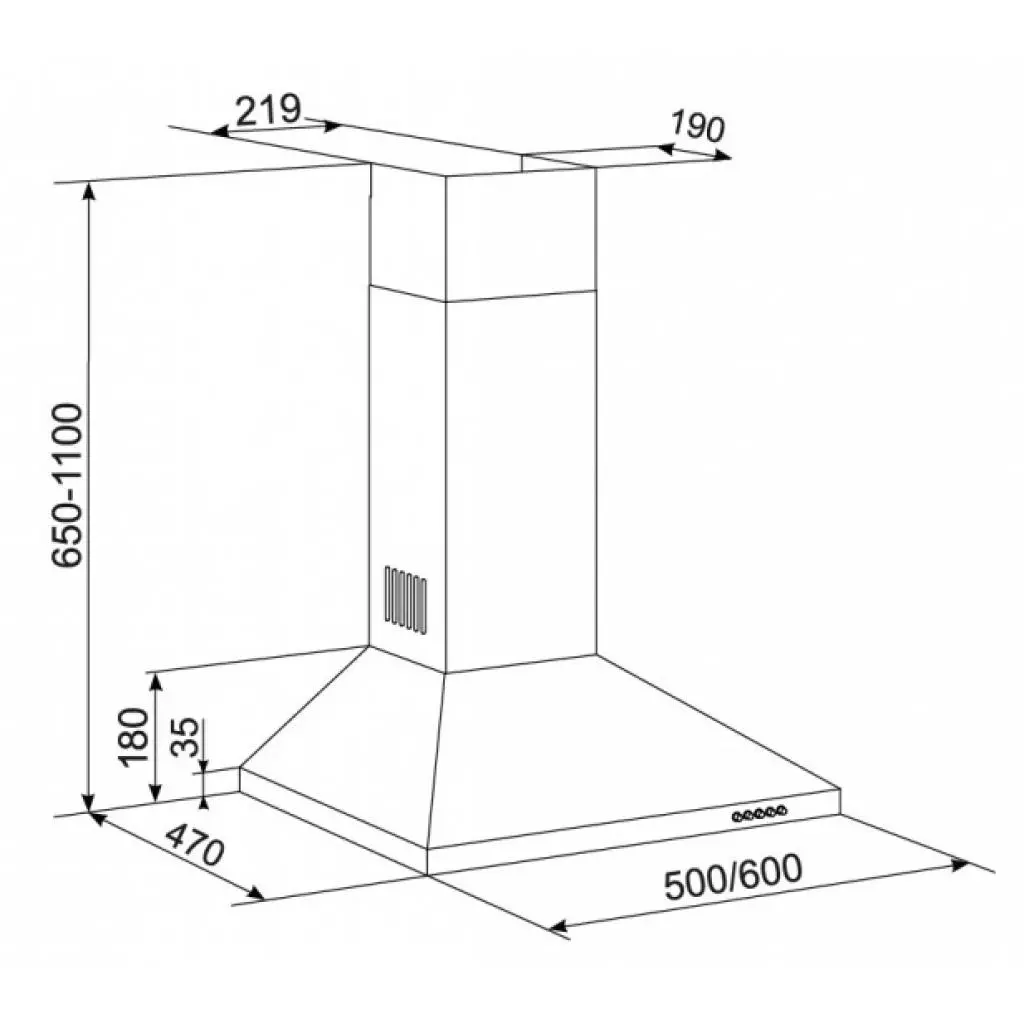 Вытяжка кухонная Eleyus KLEO 470 60 WH - 9 Вытяжка кухонная Eleyus KLEO 470 60 WH - 9