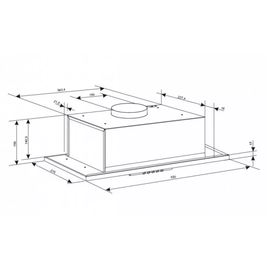 Вытяжка кухонная Eleyus Intra 700 52 GR - 9