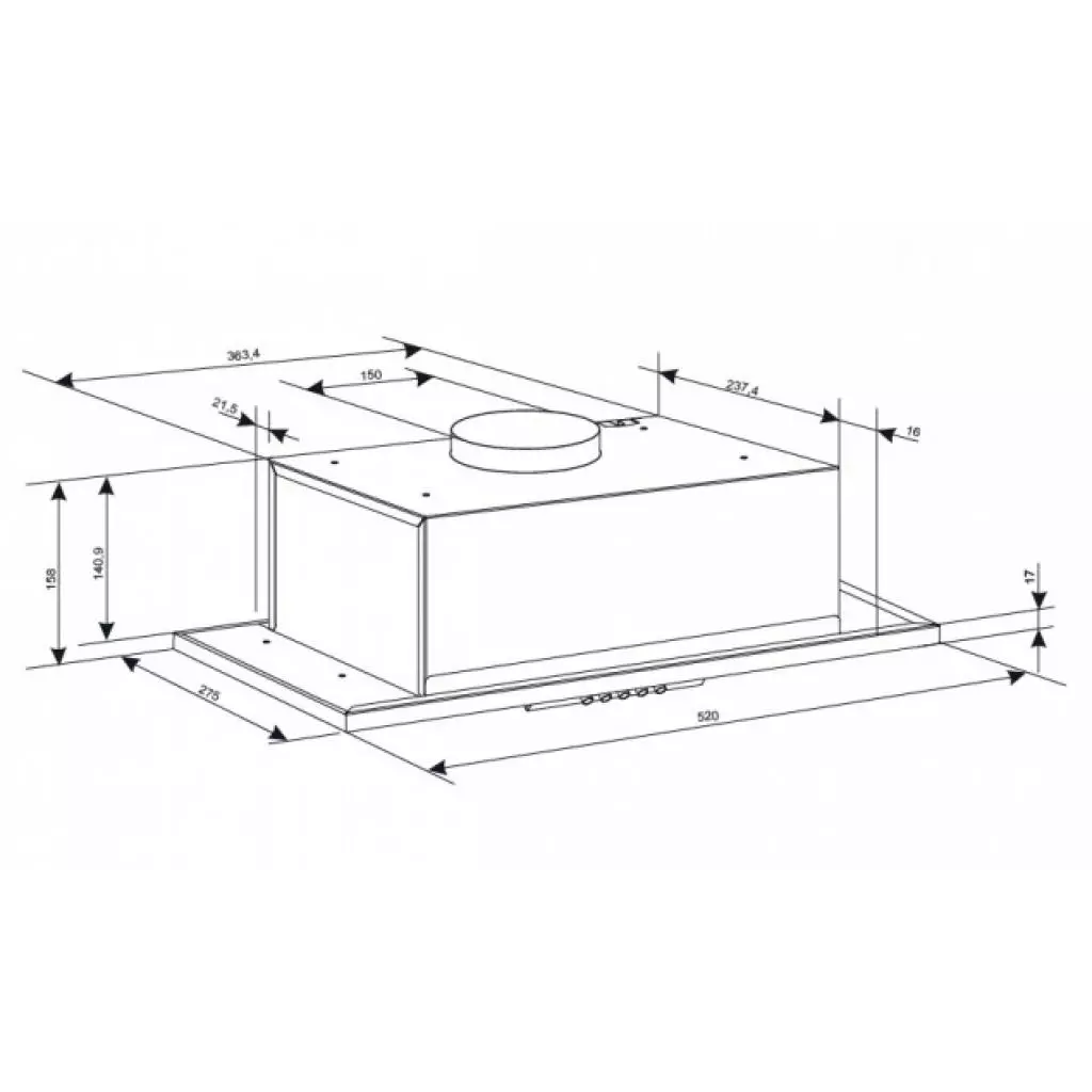 Вытяжка кухонная Eleyus Intra 960 52 GR - 9 Вытяжка кухонная Eleyus Intra 960 52 GR - 9