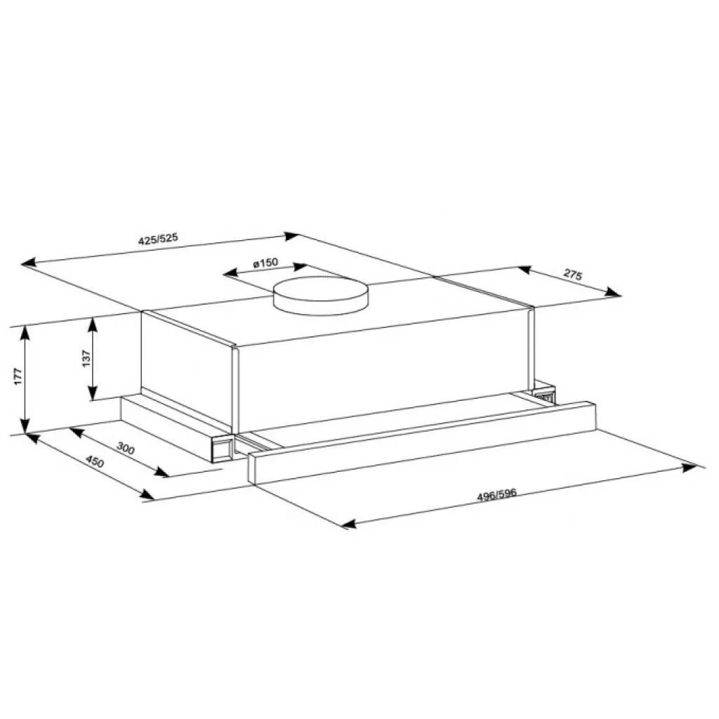 Вытяжка кухонная Eleyus Cyclon 700 60 IS+WH - 3