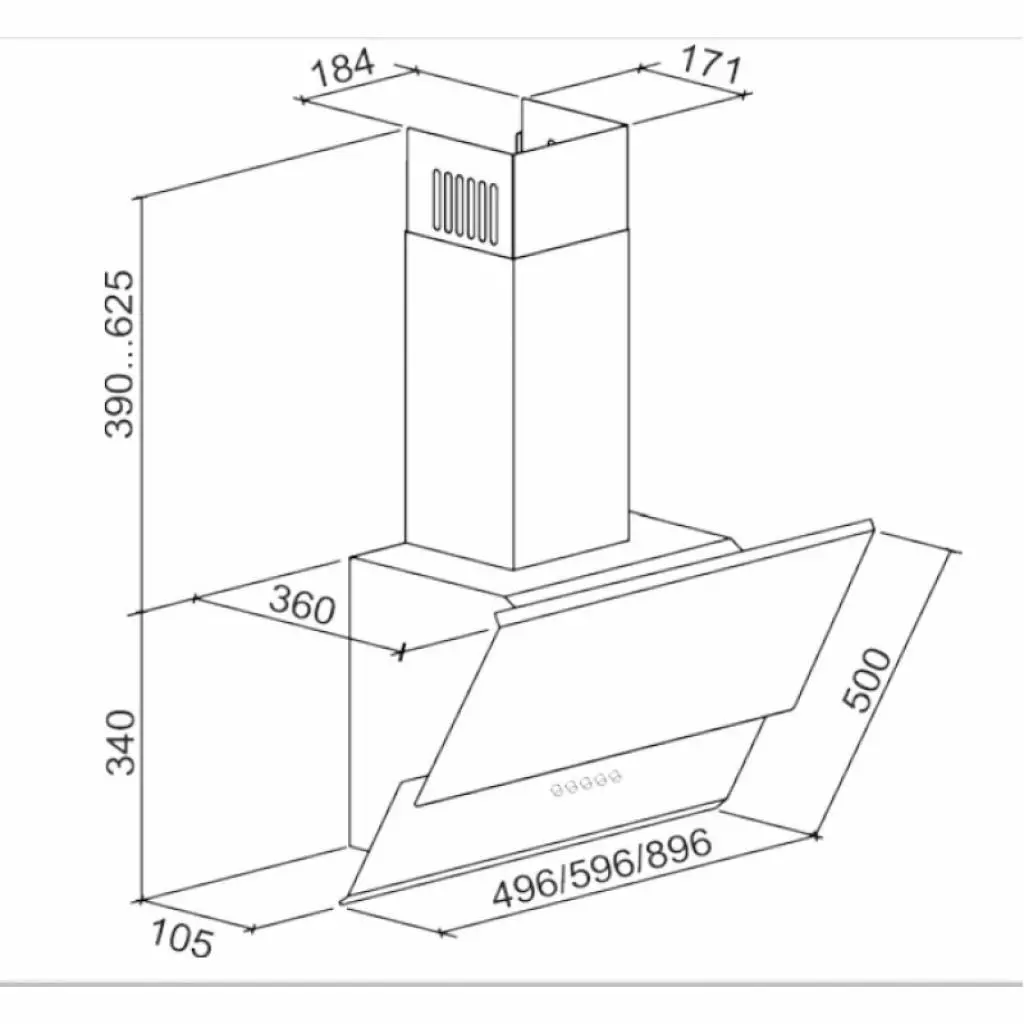 Вытяжка кухонная Eleyus Virto 700 50 BL - 3 Вытяжка кухонная Eleyus Virto 700 50 BL - 3