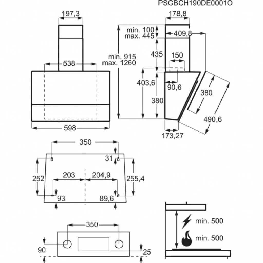 Вытяжка кухонная Electrolux LFV616Y - 1