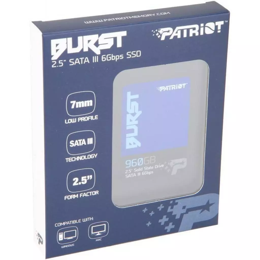 Накопитель SSD 2.5" 960GB Patriot (PBU960GS25SSDR) - 3 Накопитель SSD 2.5" 960GB Patriot (PBU960GS25SSDR) - 3