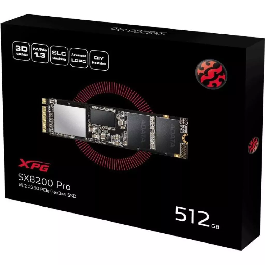 Накопитель SSD M.2 2280 512GB ADATA (ASX8200PNP-512GT-C) - 6 Накопитель SSD M.2 2280 512GB ADATA (ASX8200PNP-512GT-C) - 6