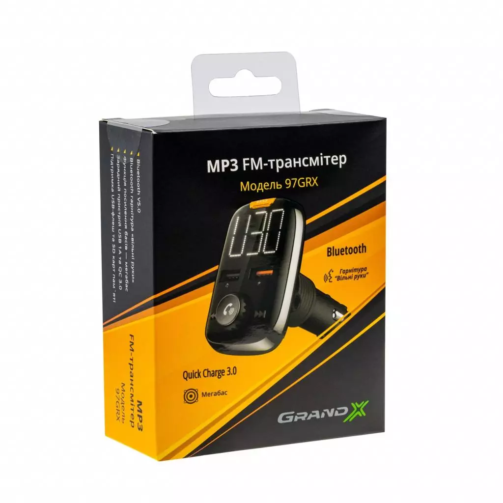 FM модулятор Grand-X 97GRX Bluetooth V5.0 (97GRX) - 3 FM модулятор Grand-X 97GRX Bluetooth V5.0 (97GRX) - 3