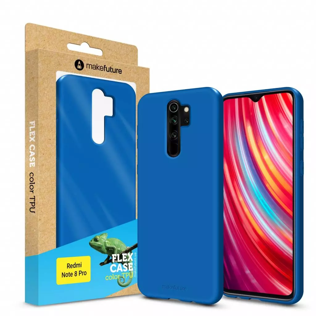 Чехол для моб. телефона MakeFuture Xiaomi Redmi Note 8 Pro Flex (Soft-touch TPU) Blue (MCF-XRN8PBL)