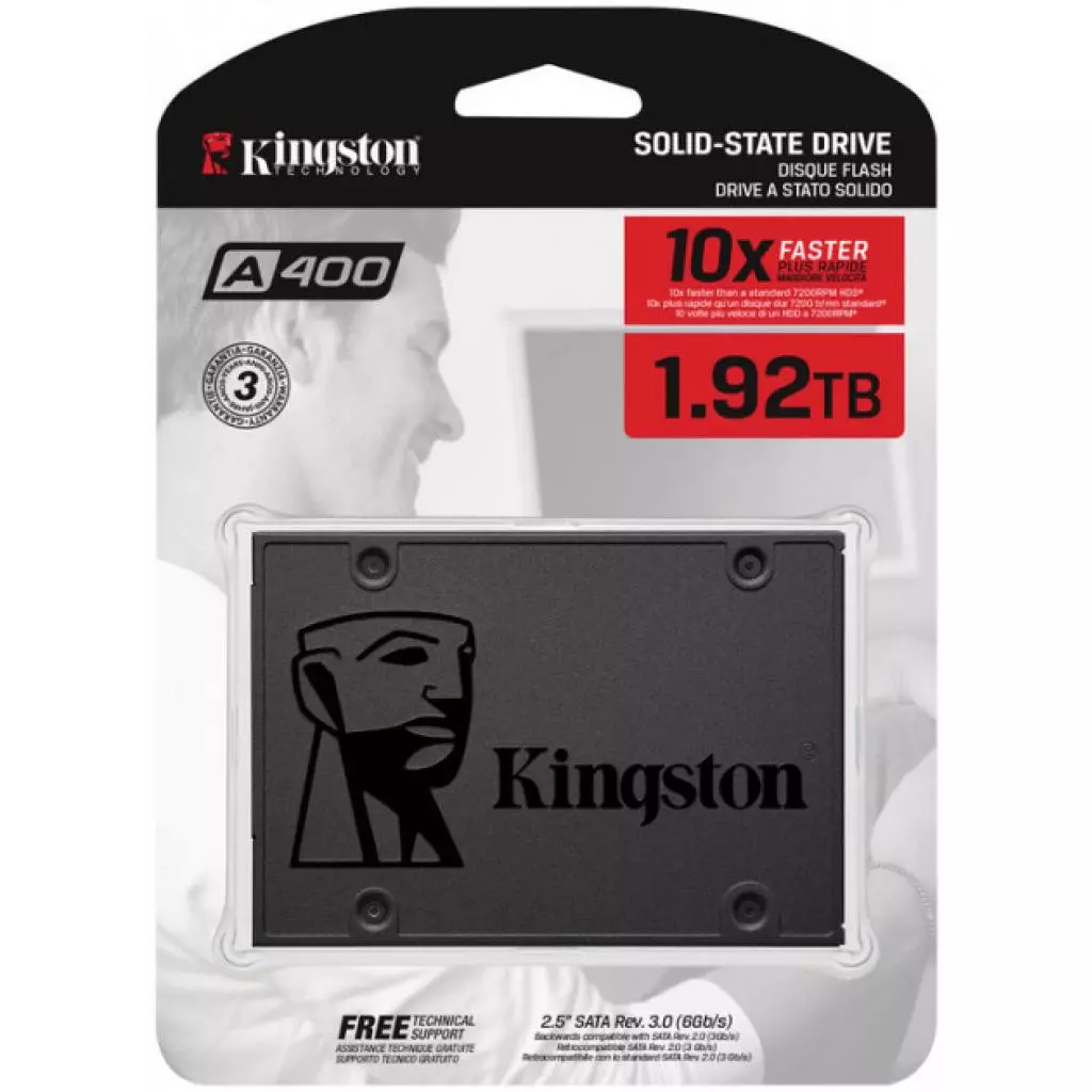 Накопитель SSD 2.5" 1.92TB Kingston (SA400S37/1920G)