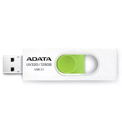 USB флеш накопитель ADATA 128GB UV320 White/Green USB 3.1 (AUV320-128G-RWHGN) - 1 USB флеш накопитель ADATA 128GB UV320 White/Green USB 3.1 (AUV320-128G-RWHGN) - 1