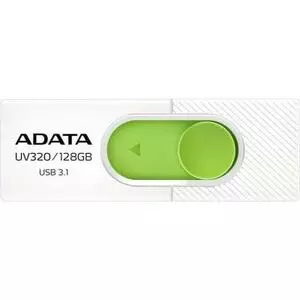 USB флеш накопитель ADATA 128GB UV320 White/Green USB 3.1 (AUV320-128G-RWHGN)