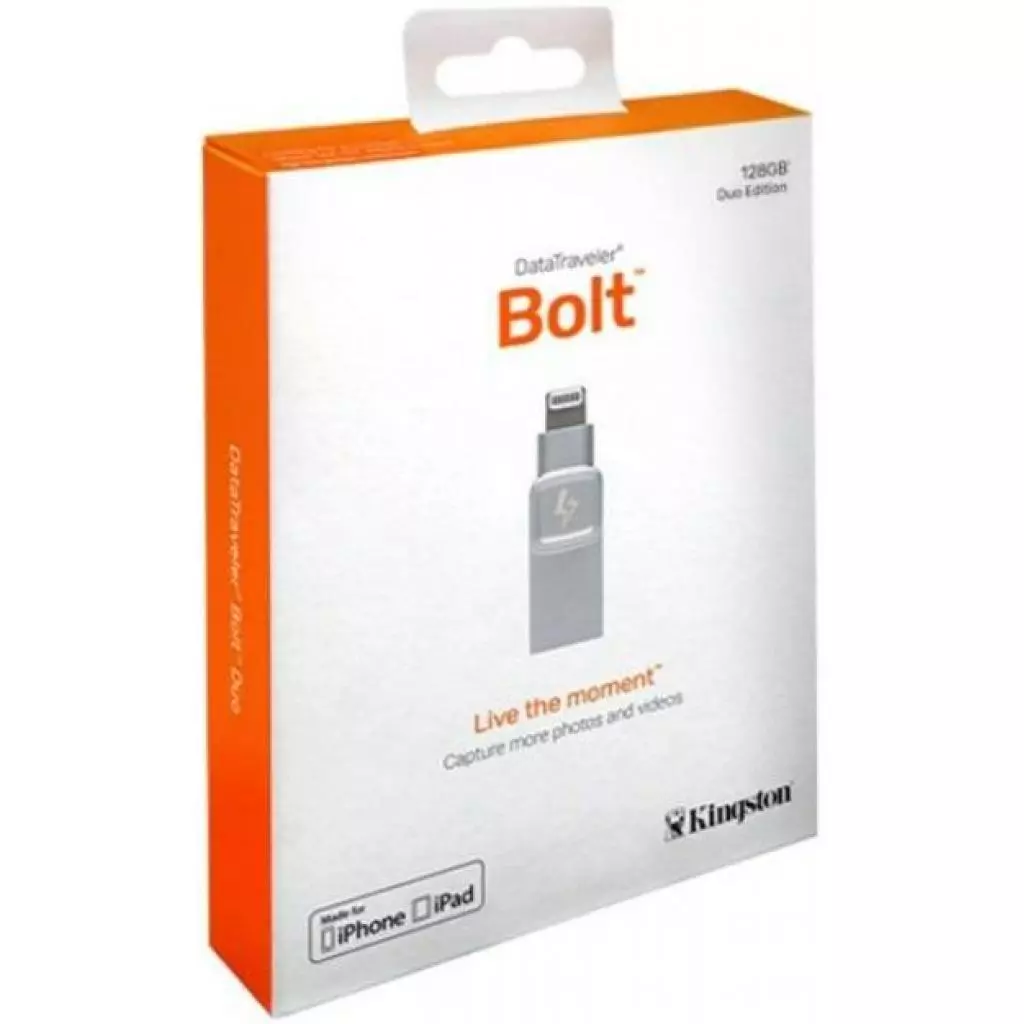 USB флеш накопитель Kingston 128GB DataTraveler Bolt Duo USB 3.1 Gen.1 / Lightning (C-USB3L-SR128-EN) - 3