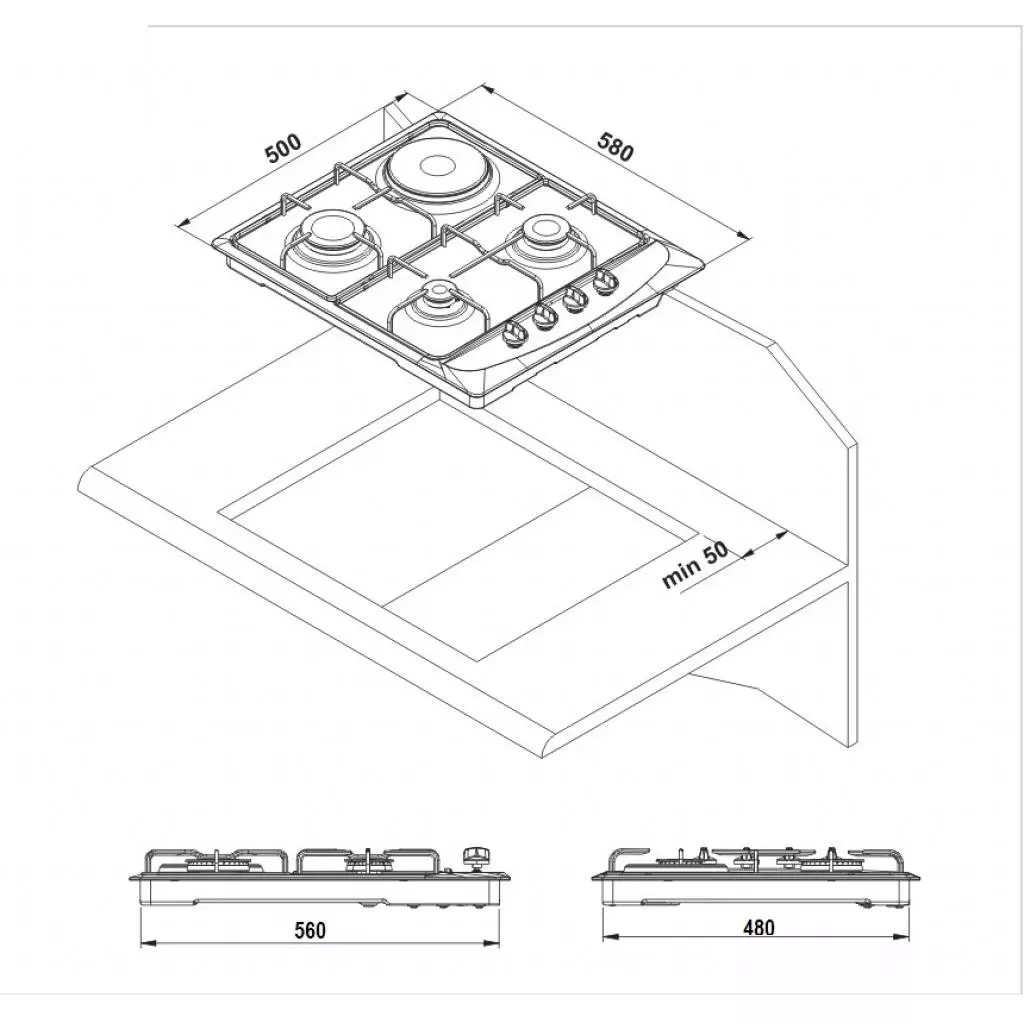 Варочная поверхность Liberty PGER6040S-A1CI (434) - 1 Варочная поверхность Liberty PGER6040S-A1CI (434) - 1