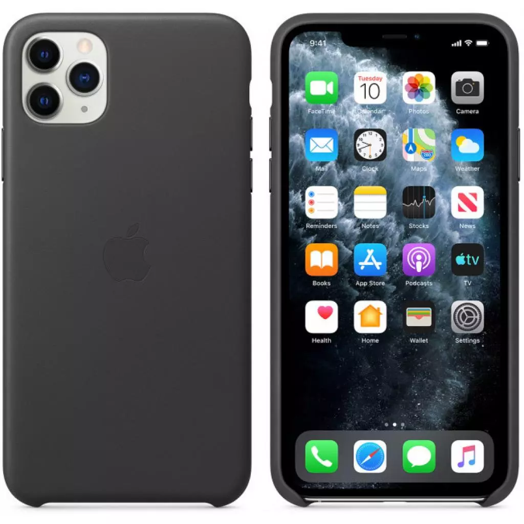 Чехол для моб. телефона Apple iPhone 11 Pro Max Leather Case - Black (MX0E2ZM/A) - 5