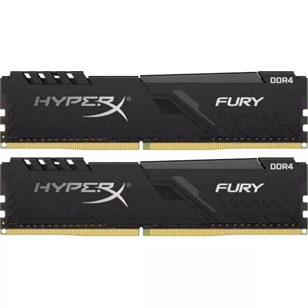 Модуль памяти для компьютера DDR4 8GB (2x4GB) 3000 MHz HyperX Fury Black Kingston Fury (ex.HyperX) (HX430C15FB3K2/8)