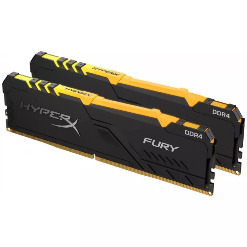 Модуль памяти для компьютера DDR4 32GB (2x16GB) 2400 MHz HyperX Fury Black RGB Kingston Fury (ex.HyperX) (HX424C15FB3AK2/32)