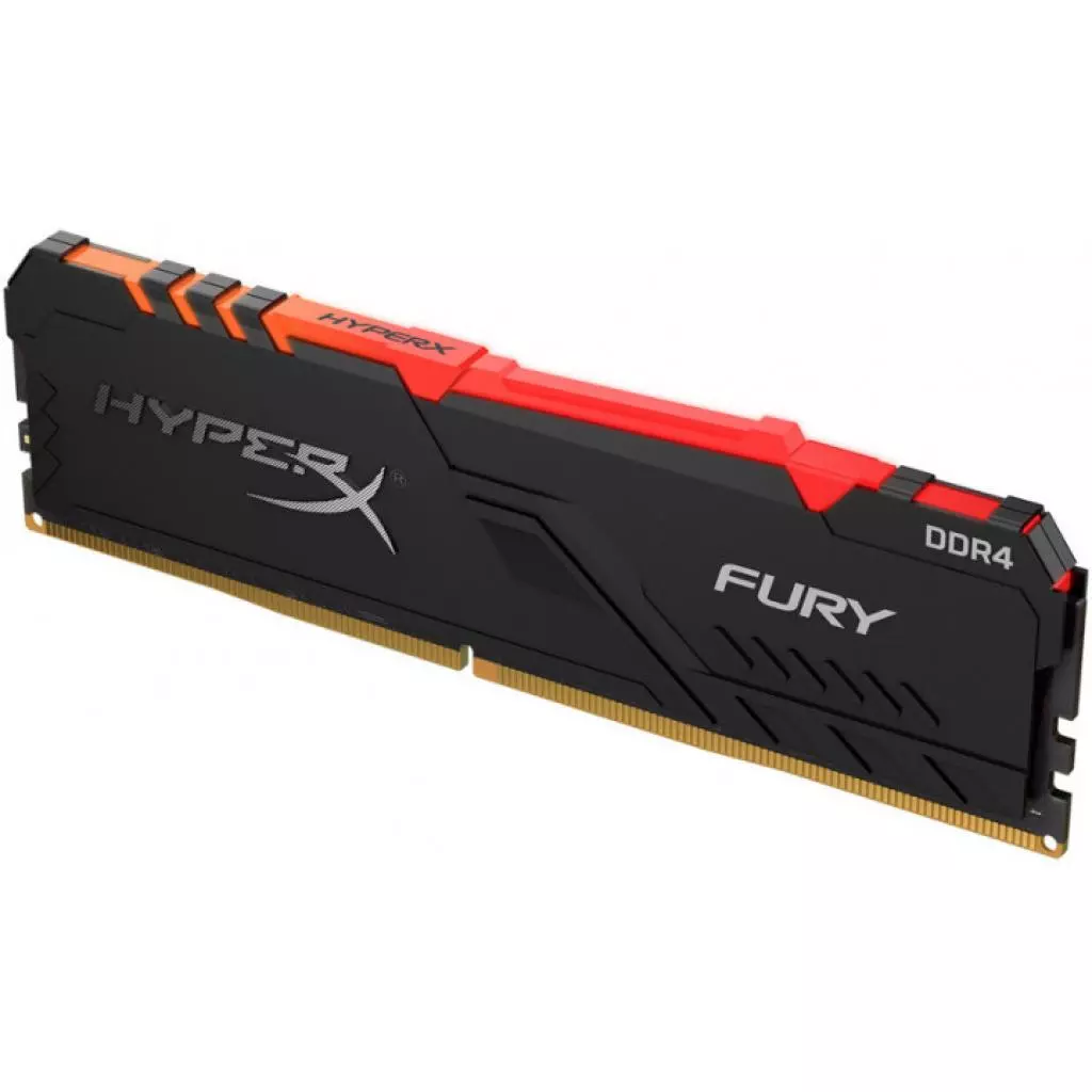 Модуль памяти для компьютера DDR4 8GB 3000 MHz HyperX Fury Black RGB Kingston Fury (ex.HyperX) (HX430C15FB3A/8) - 3