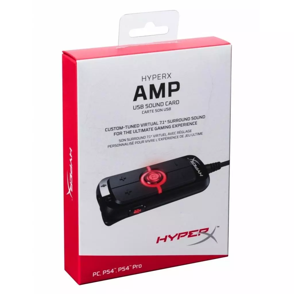 Звуковая плата HyperX Amp USB Virtual 7.1 PC/PS4 (HX-USCCAMSS-BK)