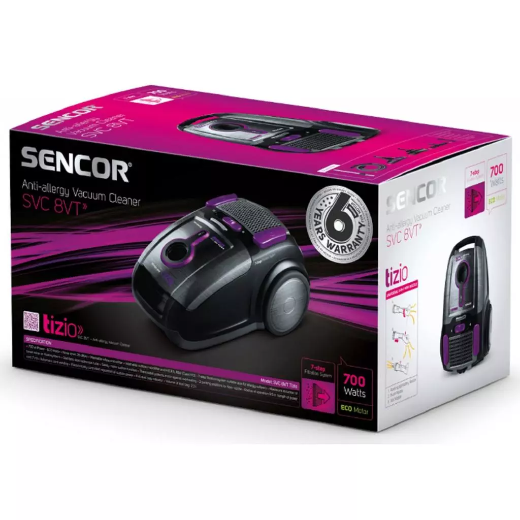 Пылесос Sencor SVC8VT-EUE2 - 4