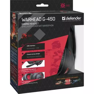 Наушники Defender Warhead G-450 USB (64146) - 6 Наушники Defender Warhead G-450 USB (64146) - 6