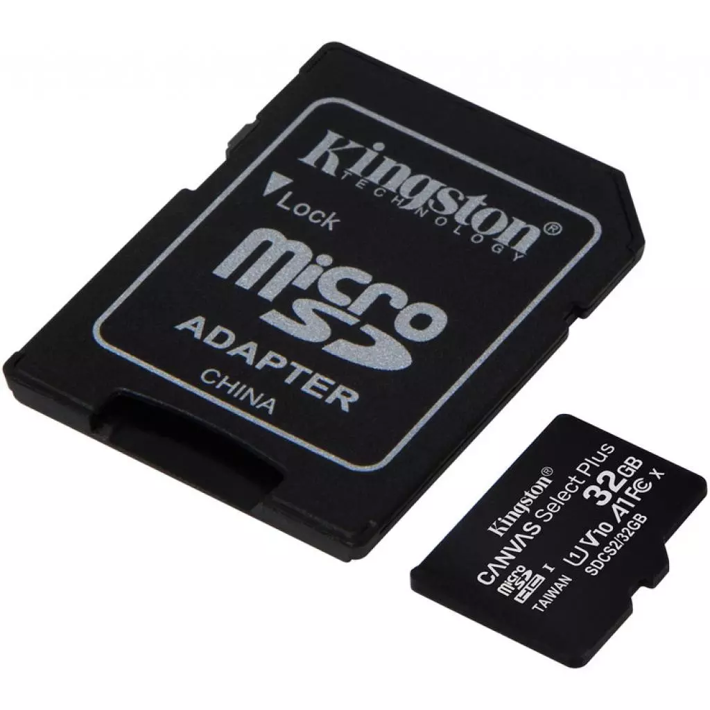 Карта памяти Kingston 2x32GB microSD class 10 U1 V10 A1 Canvas Select Plus (SDCS2/32GB-2P1A) - 1 Карта памяти Kingston 2x32GB microSD class 10 U1 V10 A1 Canvas Select Plus (SDCS2/32GB-2P1A) - 1