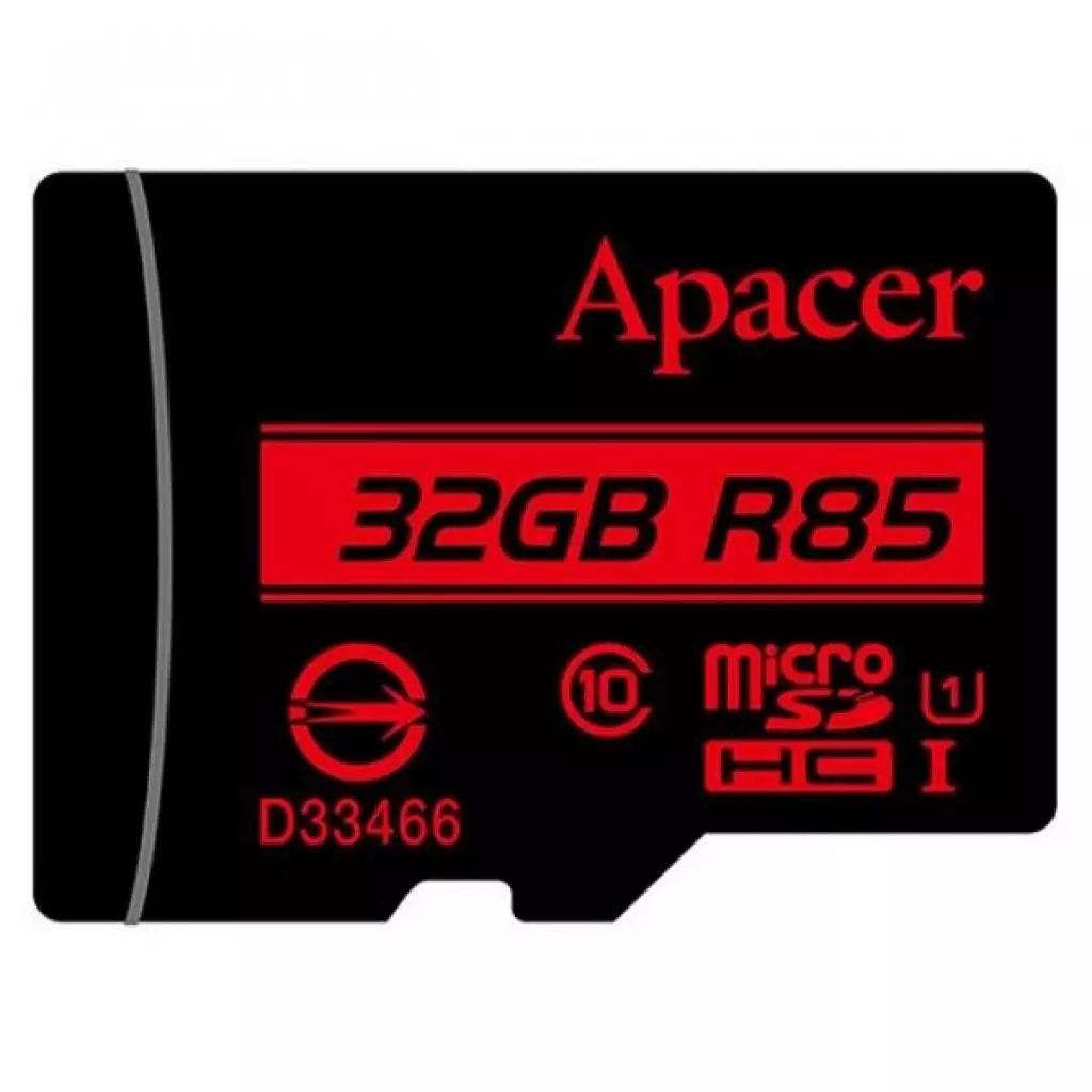 Карта памяти Apacer 32GB microSDHC class 10 UHS-I U1 (R85 MB/s) (AP32GMCSH10U5-R) - 1 Карта памяти Apacer 32GB microSDHC class 10 UHS-I U1 (R85 MB/s) (AP32GMCSH10U5-R) - 1