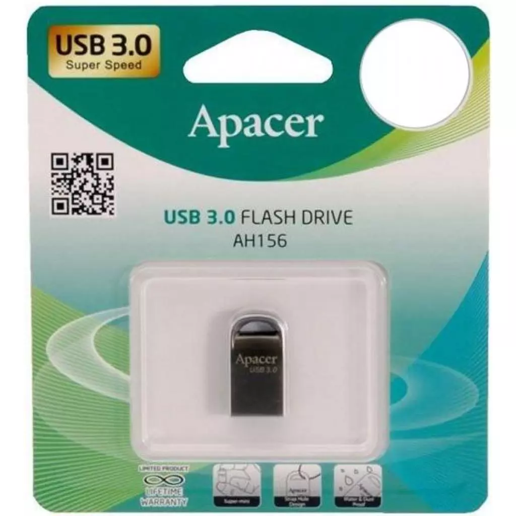 USB флеш накопитель Apacer 128GB AH156 Ashy USB 3.0 (AP128GAH156A-1) - 2 USB флеш накопитель Apacer 128GB AH156 Ashy USB 3.0 (AP128GAH156A-1) - 2