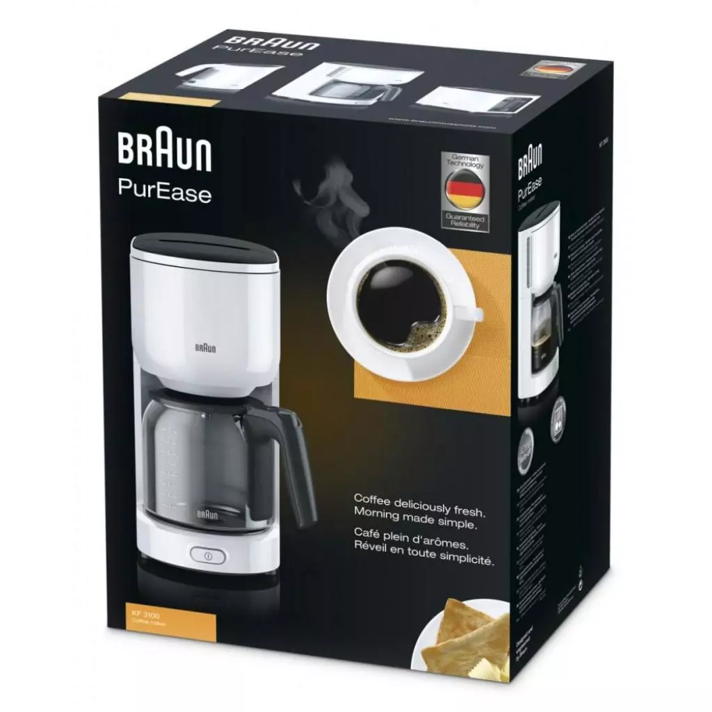 Кофеварка Braun KF 3100 WH (KF3100WH) - 3 Кофеварка Braun KF 3100 WH (KF3100WH) - 3