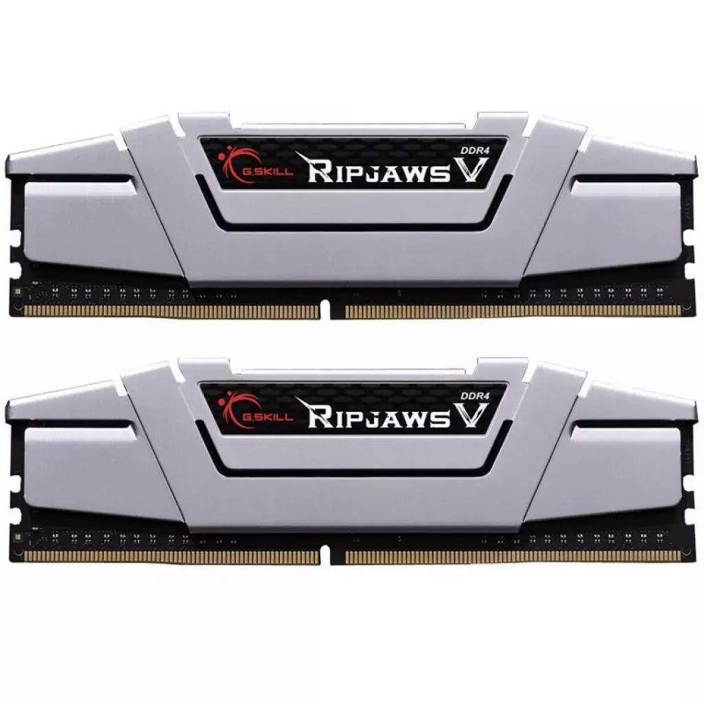 Модуль памяти для компьютера DDR4 16GB (2x8GB) 3000 MHz RipjawsV Silver G.Skill (F4-3000C15D-16GVS)