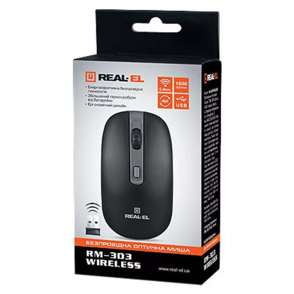 Мышка REAL-EL RM-301 black - 5 Мышка REAL-EL RM-301 black - 5