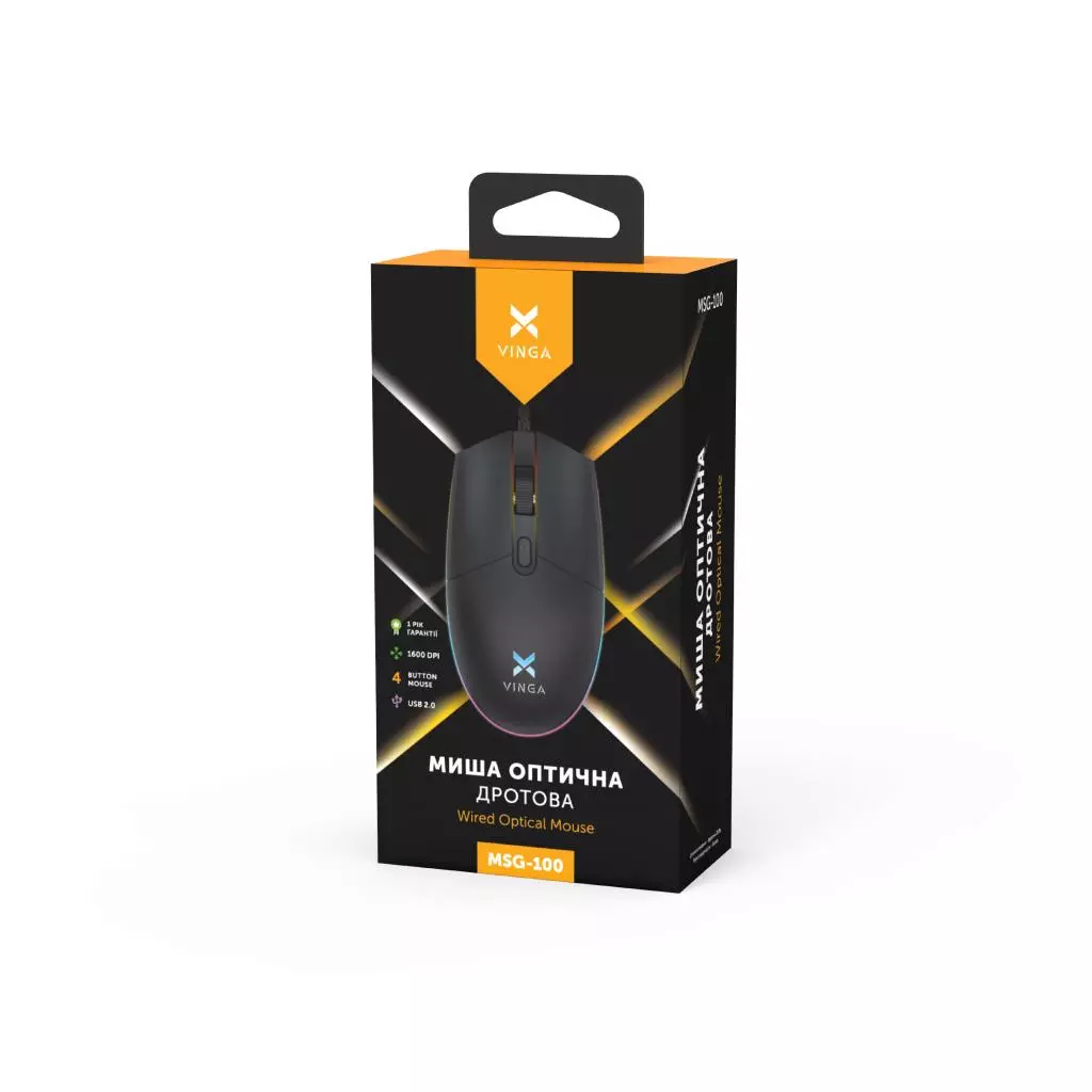 Мышка Vinga MSG-100 Black - 2 Мышка Vinga MSG-100 Black - 2
