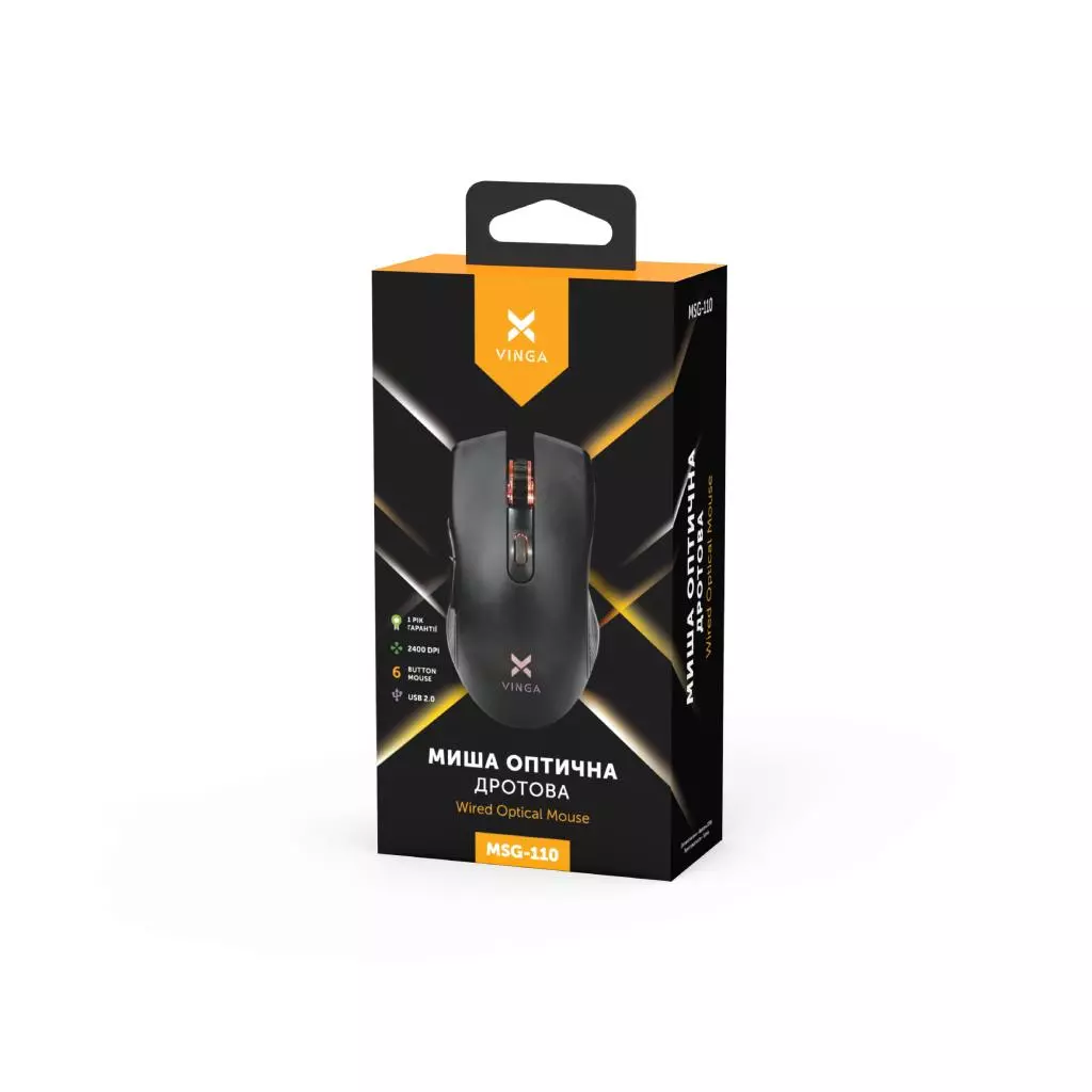 Мышка Vinga MSG-110 Black - 2 Мышка Vinga MSG-110 Black - 2