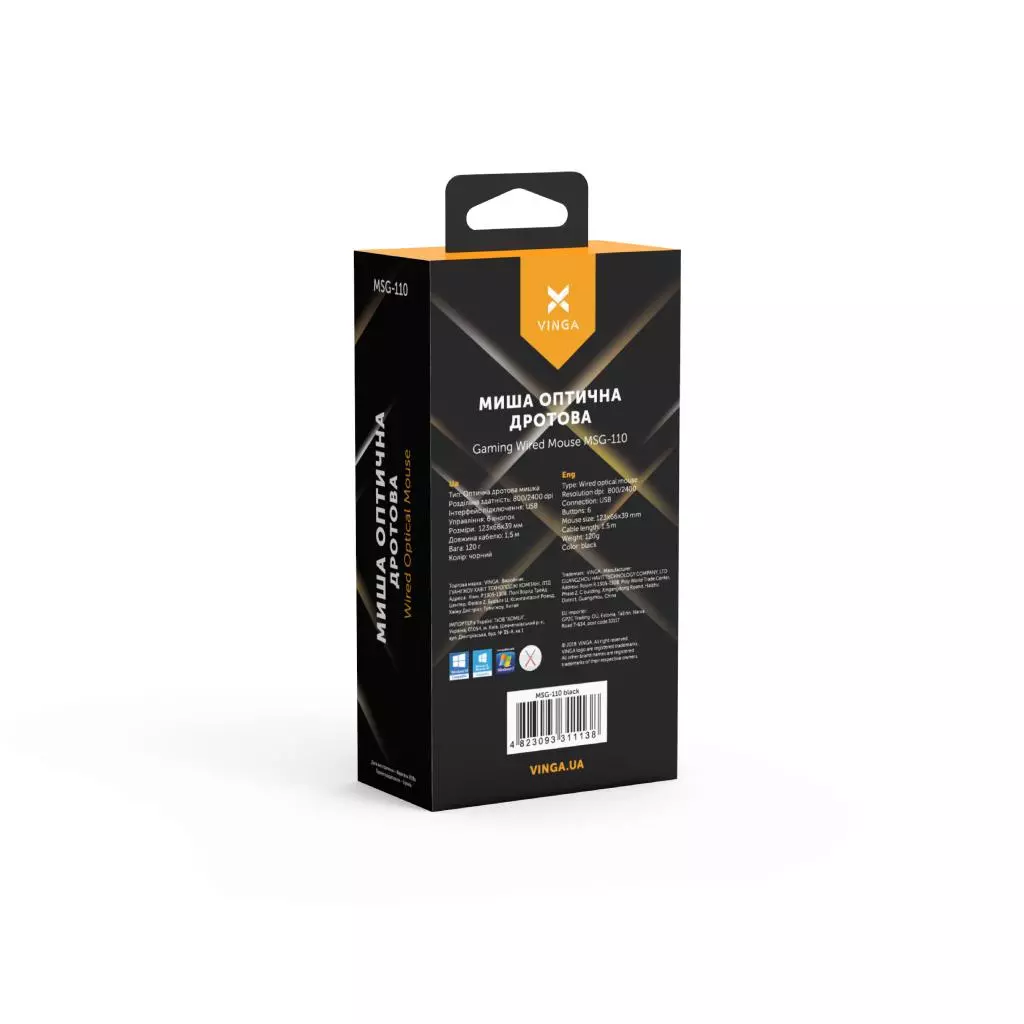 Мышка Vinga MSG-110 Black - 3 Мышка Vinga MSG-110 Black - 3