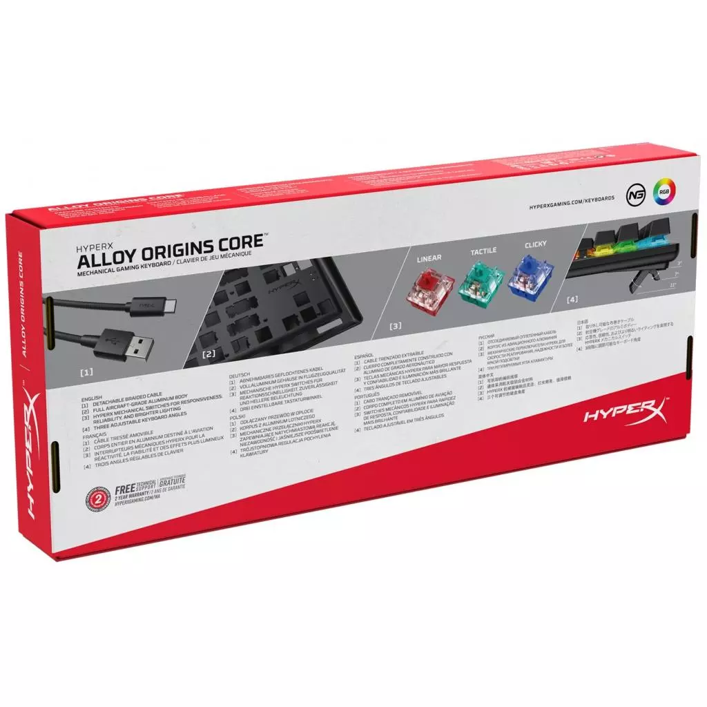 Клавиатура HyperX Alloy Origins Core (HX-KB7RDX-RU) - 7