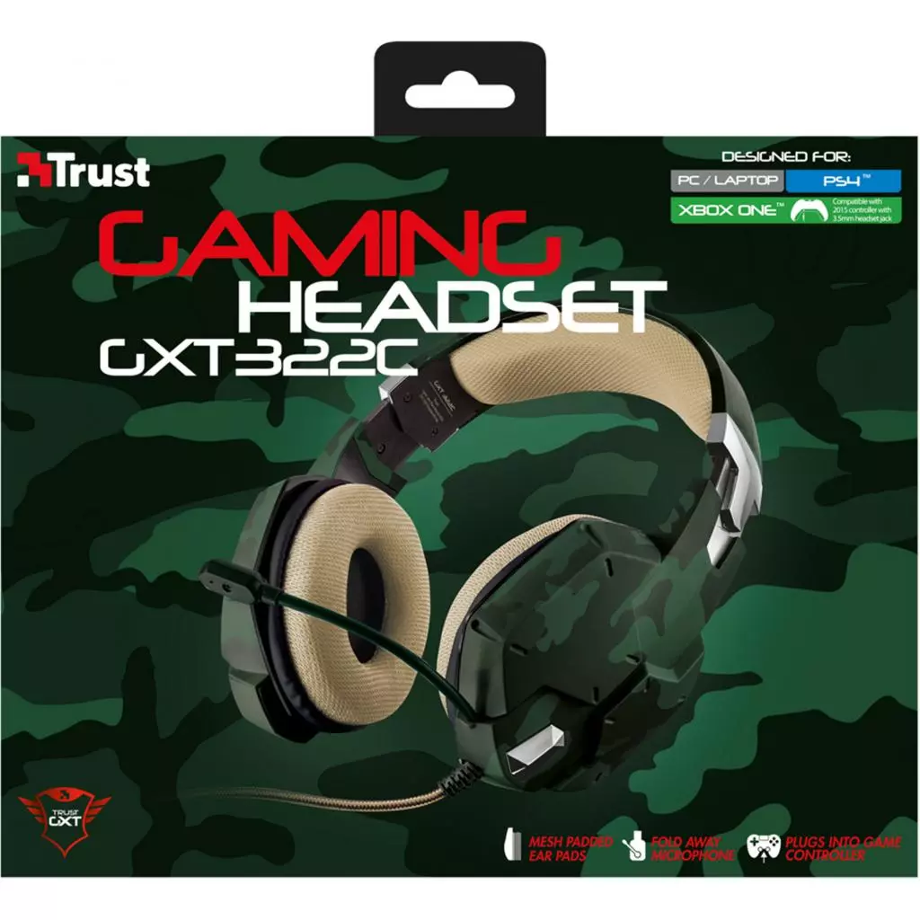 Наушники Trust GXT 322C Gaming Headset Green Camouflage (20865) - 6