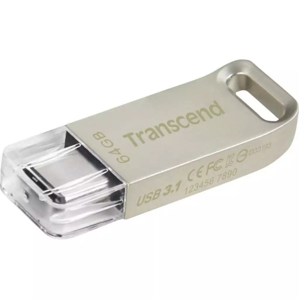 USB флеш накопитель Transcend 64GB JetFlash 850 Silver USB 3.1 (TS64GJF850S) - 1