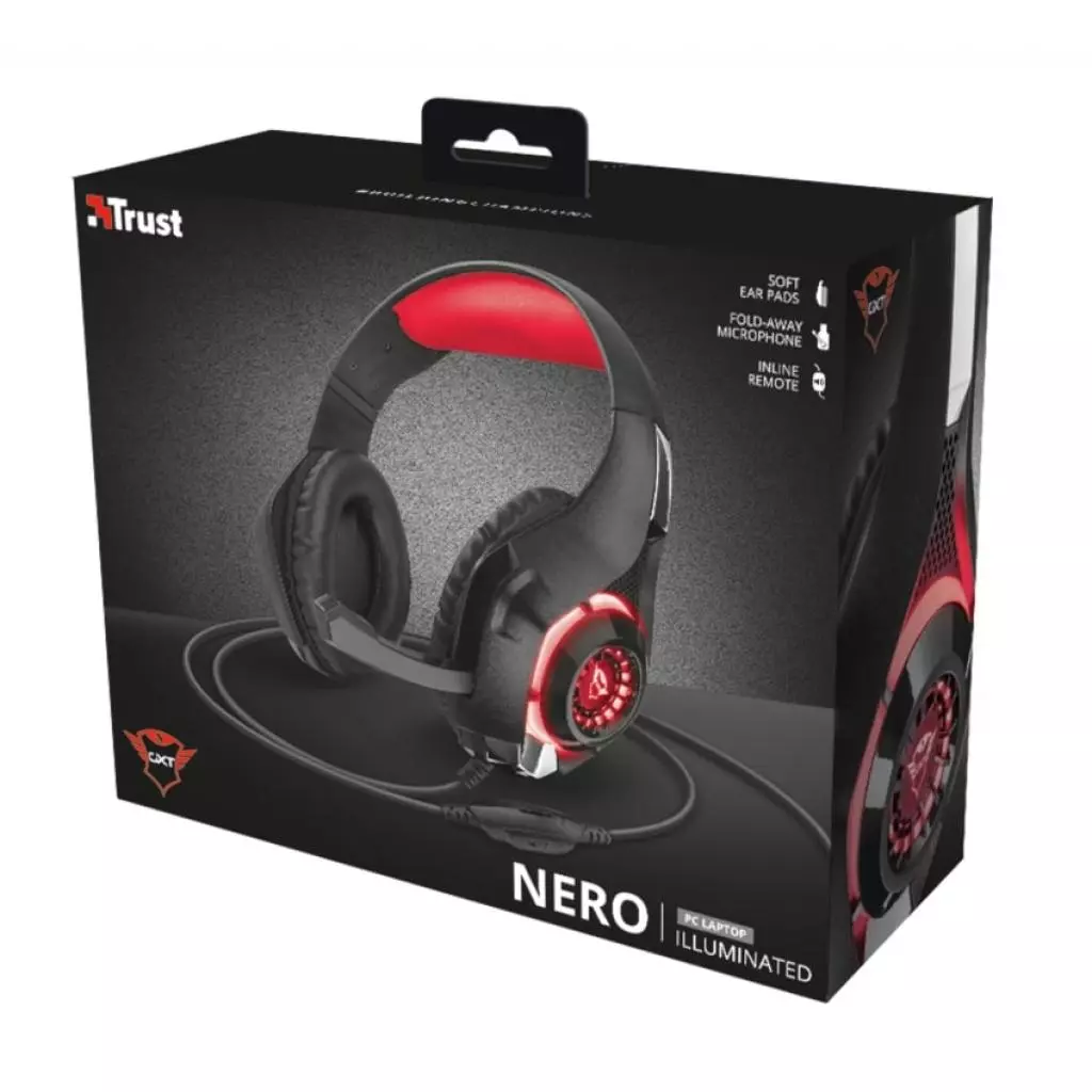 Наушники Trust GXT 313 Nero Illuminated 3.5mm BLACK (21601) - 7 Наушники Trust GXT 313 Nero Illuminated 3.5mm BLACK (21601) - 7