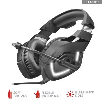 Наушники Trust GXT 380 Doxx Illuminated 3.5mm+USB BLACK (22338) - 6