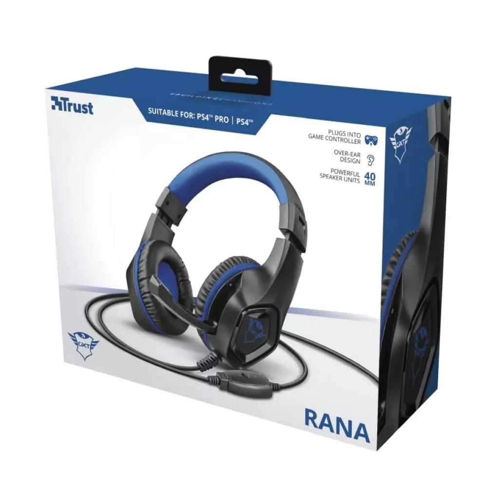 Наушники Trust GXT 404B Rana Gaming Headset for PS4 3.5mm BLUE (23309) - 3 Наушники Trust GXT 404B Rana Gaming Headset for PS4 3.5mm BLUE (23309) - 3