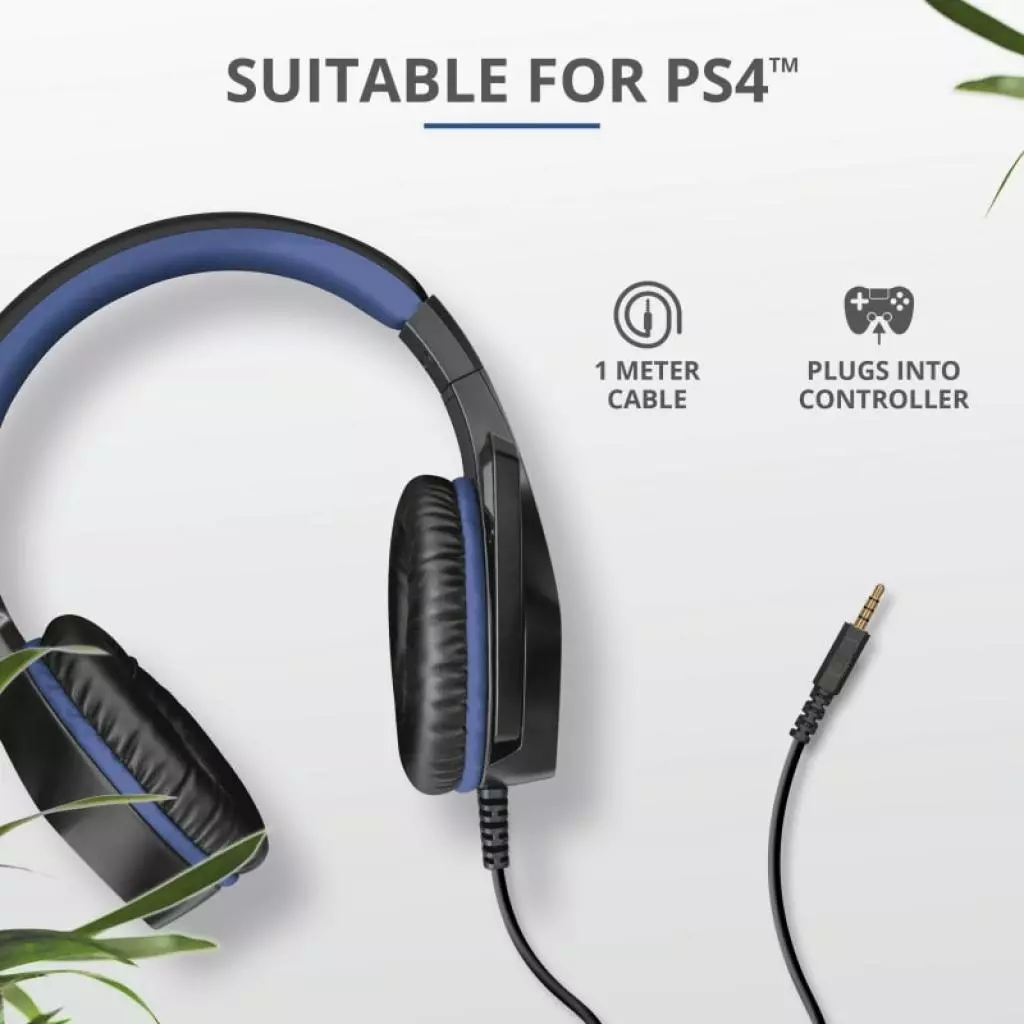 Наушники Trust GXT 404B Rana Gaming Headset for PS4 3.5mm BLUE (23309) - 7 Наушники Trust GXT 404B Rana Gaming Headset for PS4 3.5mm BLUE (23309) - 7