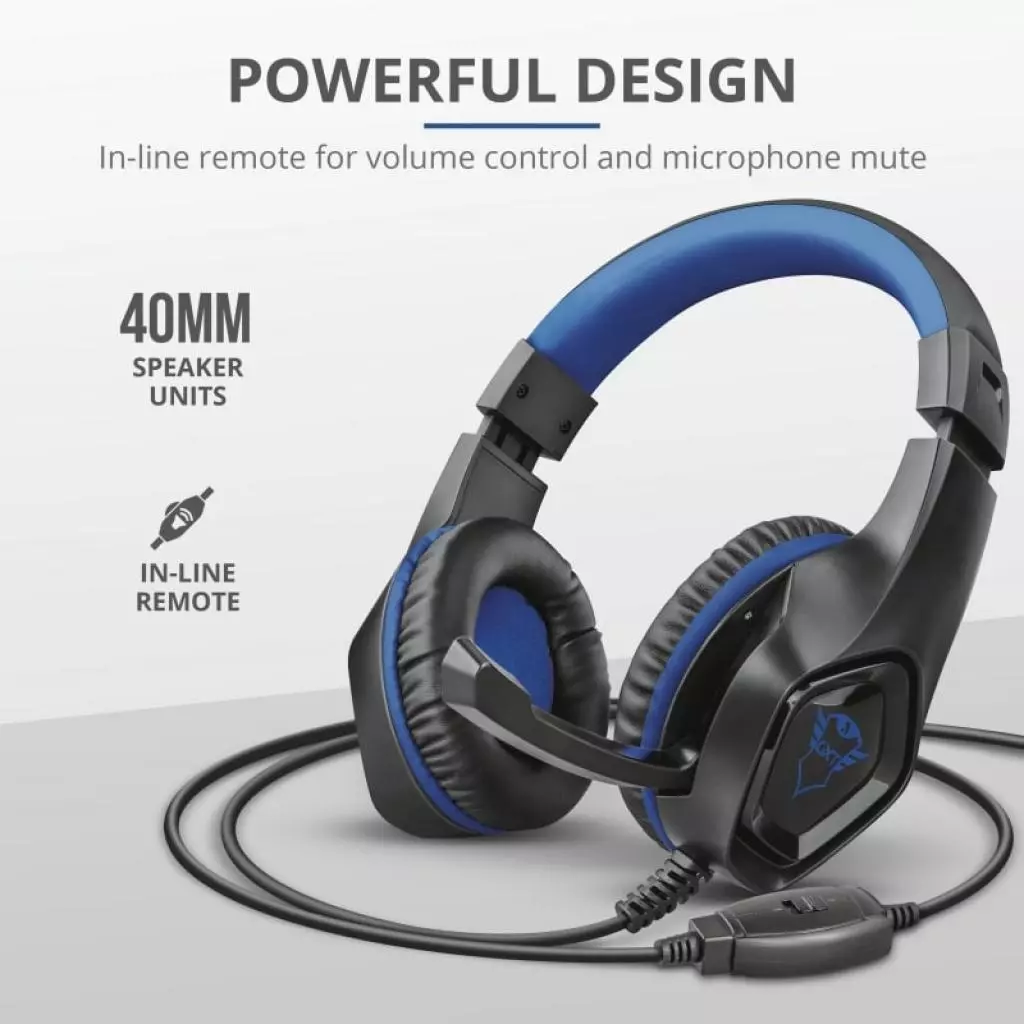 Наушники Trust GXT 404B Rana Gaming Headset for PS4 3.5mm BLUE (23309) - 8 Наушники Trust GXT 404B Rana Gaming Headset for PS4 3.5mm BLUE (23309) - 8